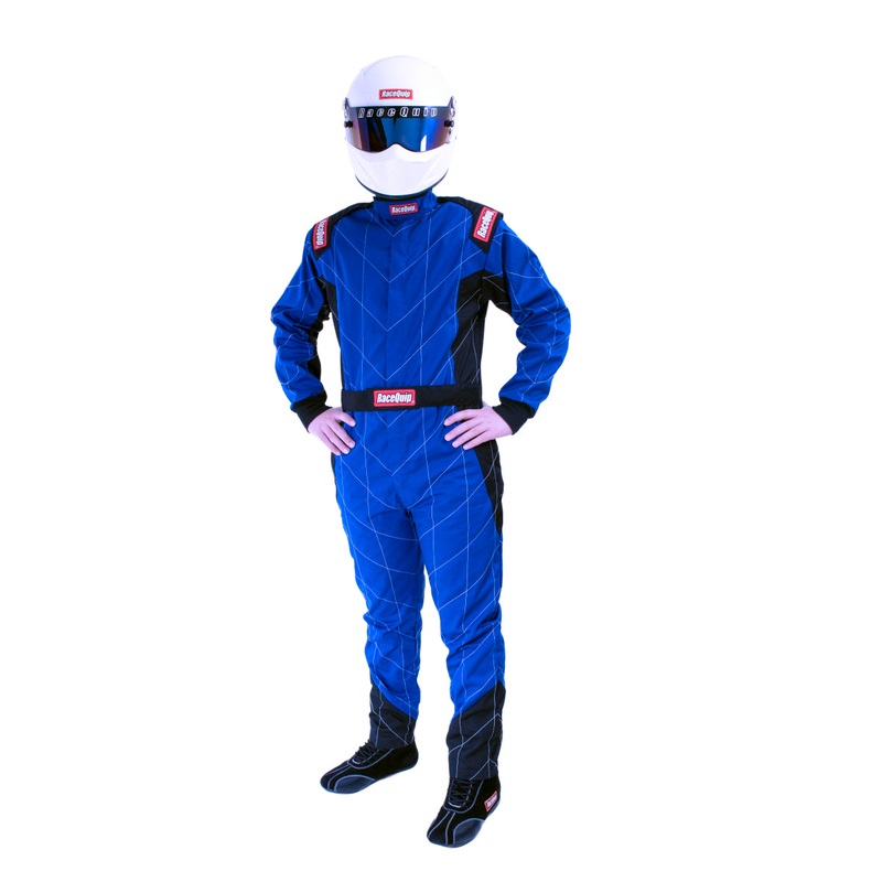 RaceQuip Blue Chevron-1 Suit – SFI-1 Medium