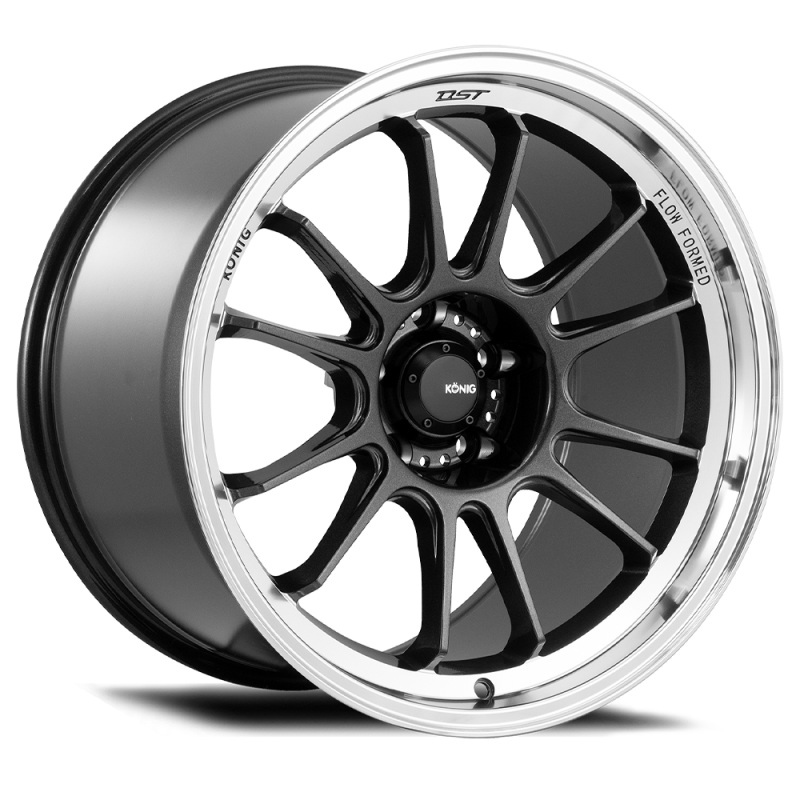 KONIG Hypergram Wheel – 18×8.5 +43 | 5×112 | Metallic Carbon w/ Machined Lip