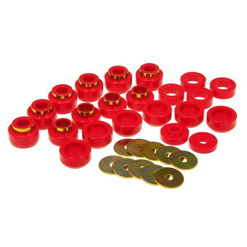 Prothane 87-96 Jeep Wrangler Body Mount – Red