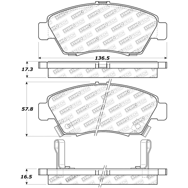 StopTech Performance 02-06 Acura RSX Type S / 93-95 Civic Coupe / 04-05 Civic Si / 93-97 Civic Del